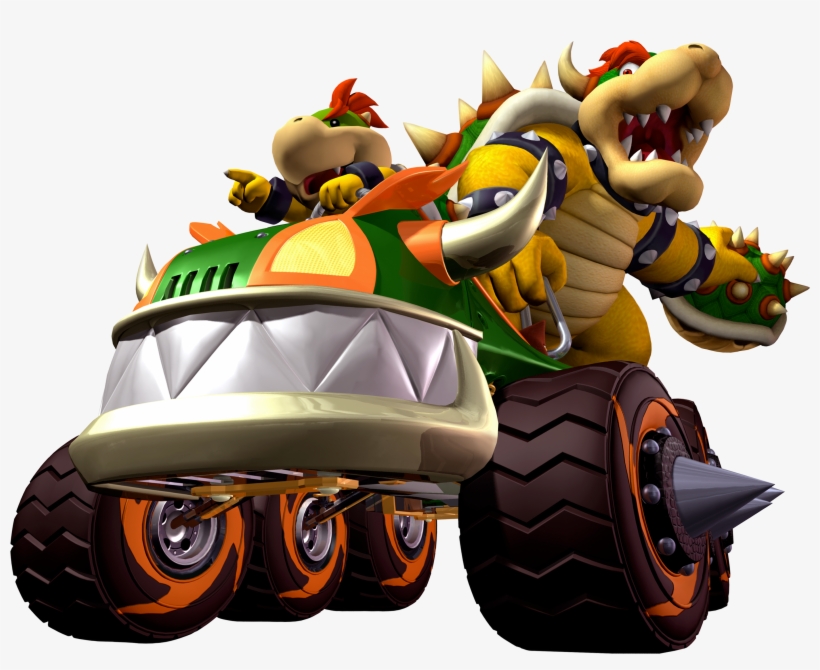 Mario Kart Double Dash-bowser And Bowser Jr - Mario Kart Bowser Kart, transparent png #328871