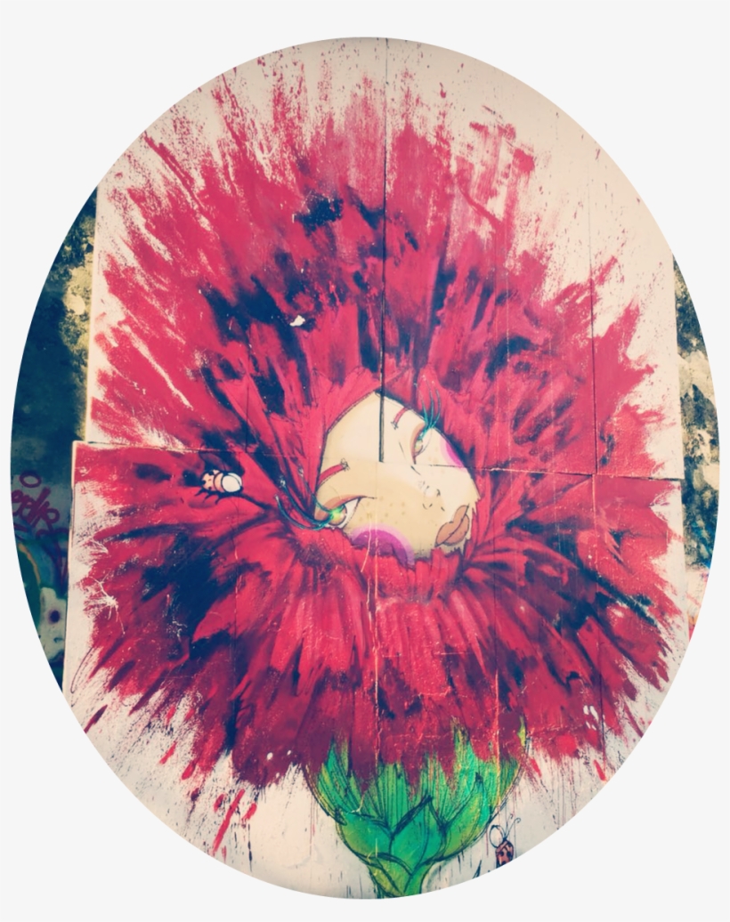Sticker Graffiti Flower Girl Streetart - Circle, transparent png #329405