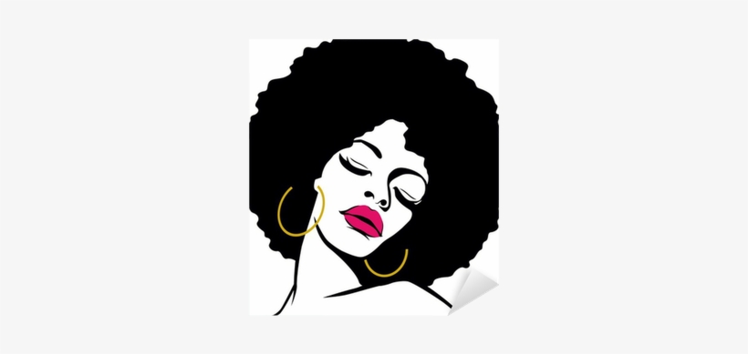 Vector Transparent Download Hair Hippie Woman Pop Art - Black Afro Hair Emoji, transparent png #329423