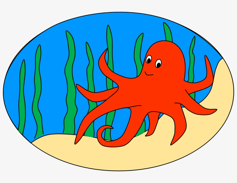 Octopus Free To Use Cliparts - Cartoon Octopus In Sea, transparent png #329452
