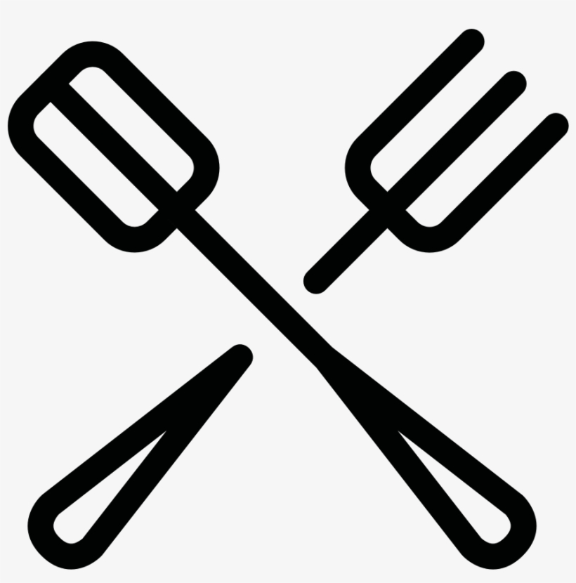 Food Utensils Spatula Fork - Kife And Fork Crossed Icon Png, transparent png #329558