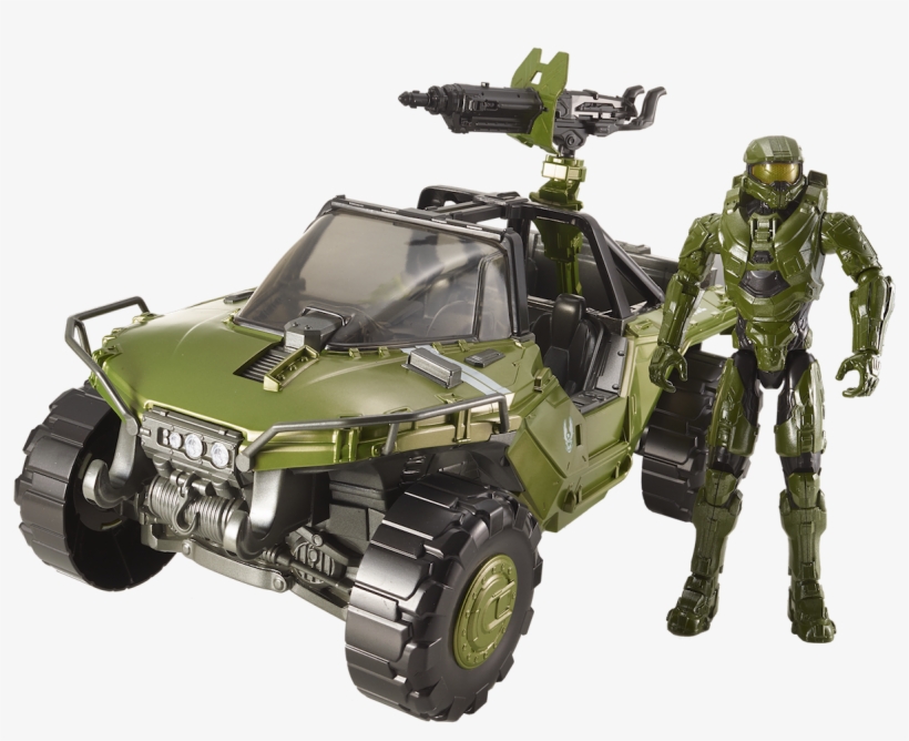 Halo Warthog 12 Master Chief - Halo 12 Warthog Vehicle And Master Chief Figure By, transparent png #329875