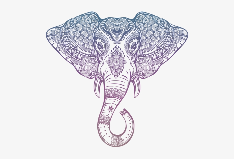 Tribal Elephant Head Outline, transparent png #3200261