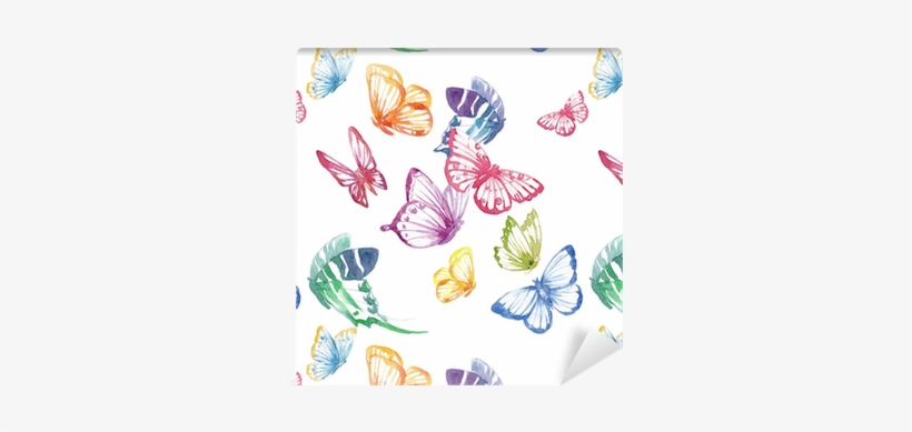 Watercolor Butterfly Vector Pattern Wallpaper • Pixers® - Watercolor Butterfly, transparent png #3200356