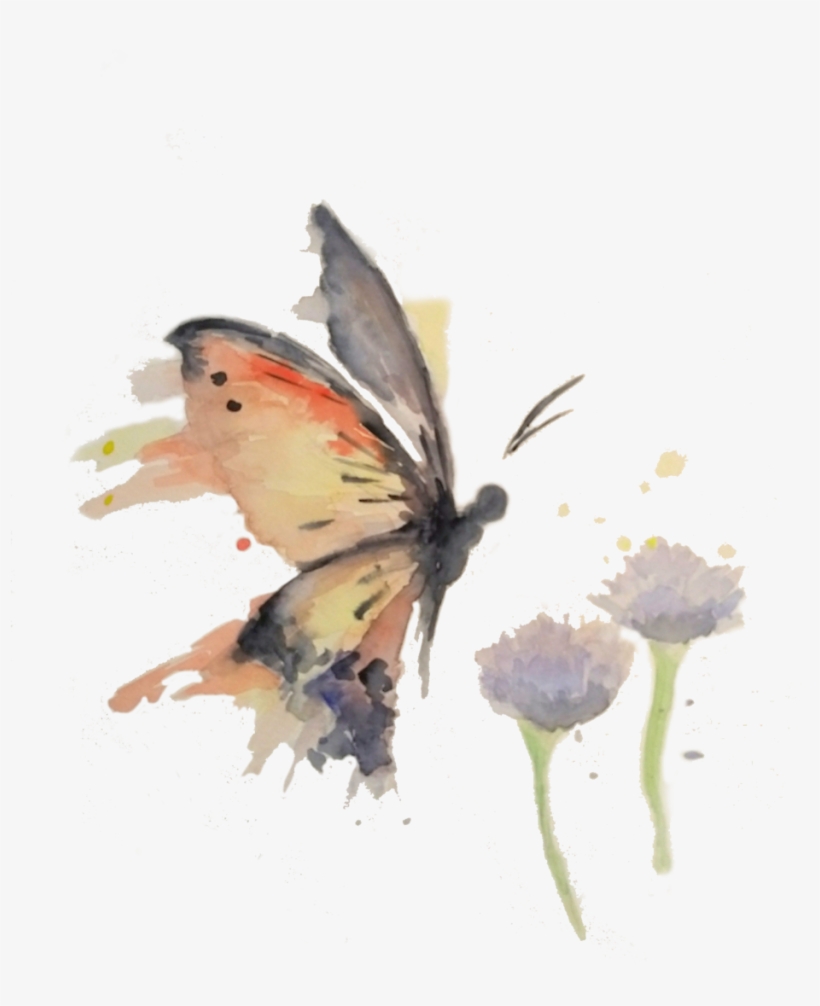 Butterfly Watercolor - Butterfly, transparent png #3200411