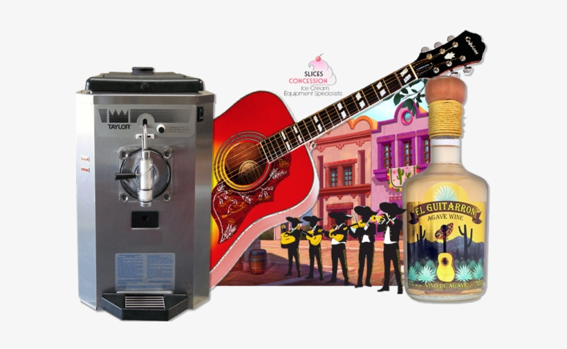 El Guitarron Premium Blend Wine Based Liquor With Mariachi - Epiphone Hummingbird Acoustic Guitar, transparent png #3200440