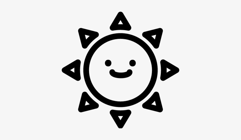 Smiling Sun Logo - Black Sun Vector Png, transparent png #3200572