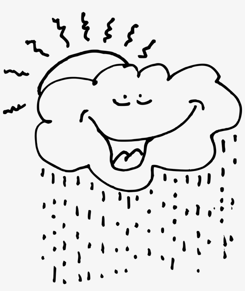 Rain Clip Art Black And White, transparent png #3200910