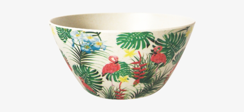Bright Flamingo Salad Bowl 25cm - Bowl, transparent png #3201347