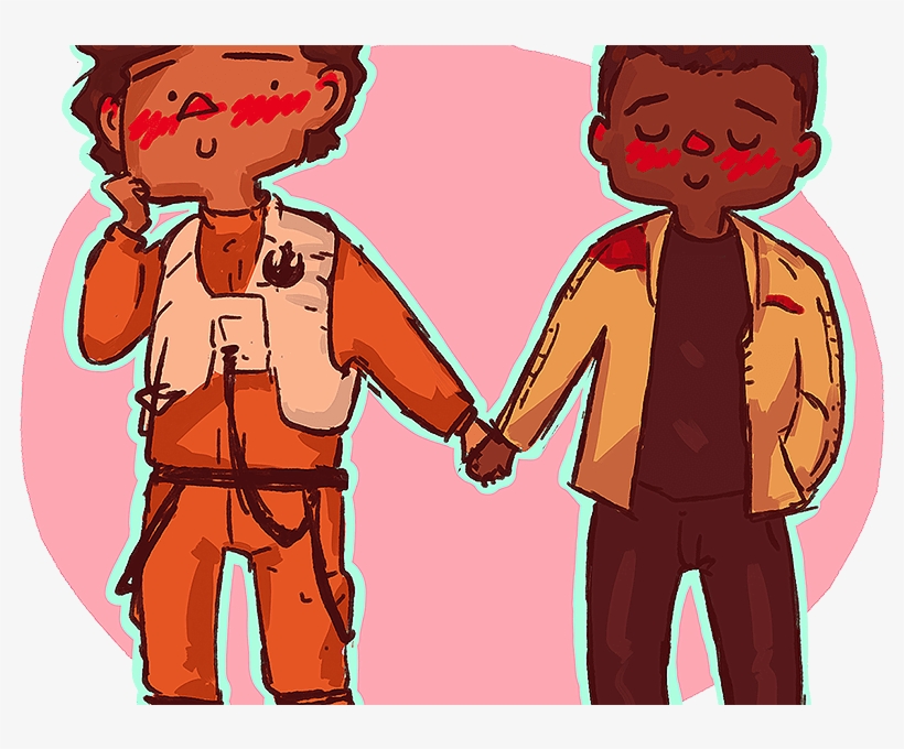 Finn And Poe Are Secretly In Love - Cartoon, transparent png #3201496
