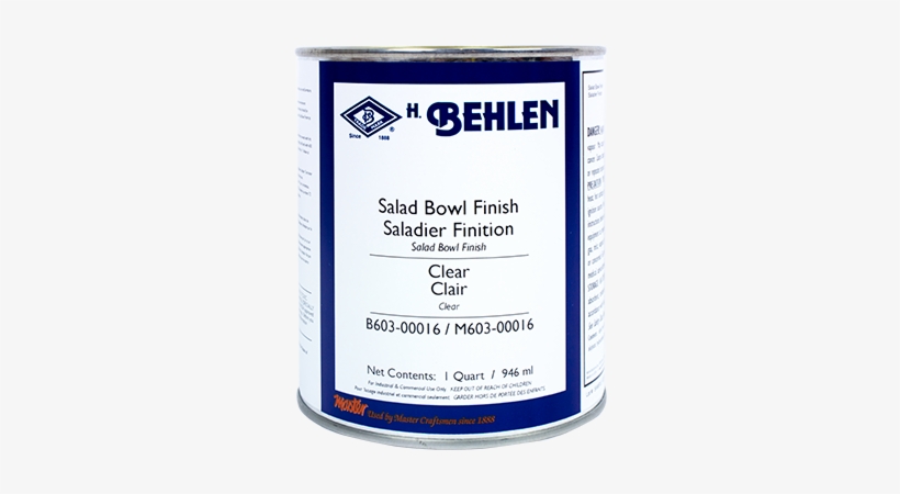 Salad Bowl Finish - Behlen Rockhard Waterborne Brushing Varnish Quart, transparent png #3201565