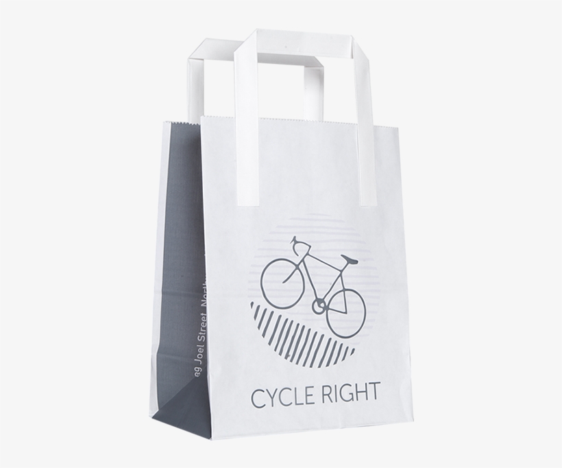 Our Printed Flat Tape Handle Paper Bags Are Ideal For - Paper Bag, transparent png #3201651