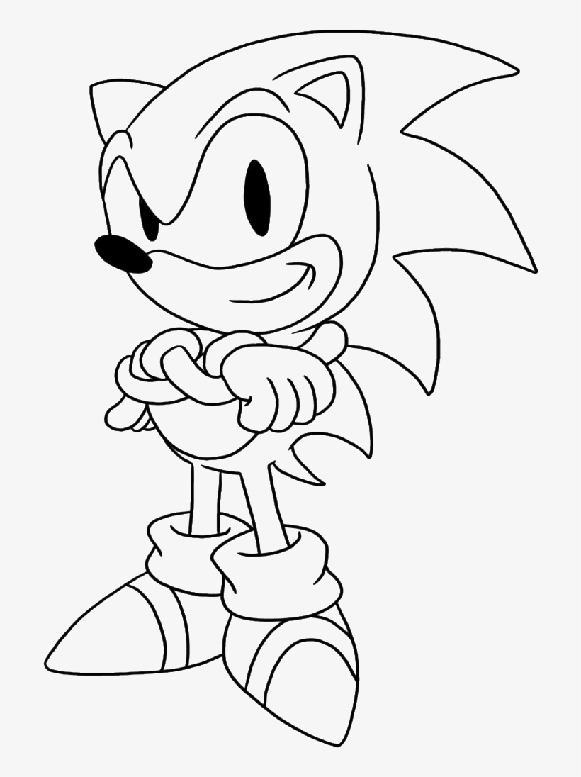 Sonic Is Being Issued A Thumbs Up The Hand Coloring - Sonic Coloring Pages, transparent png #3201754