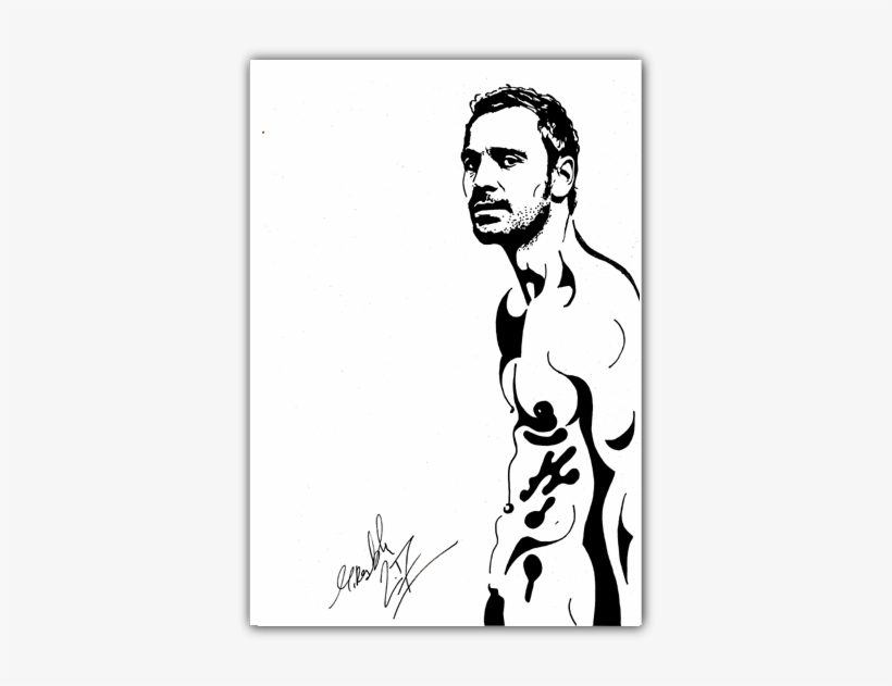 Michael Fassbender Indian Ink Drawing On A4 Card £100 - Drawing, transparent png #3201909