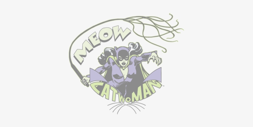 Dc Comics Meow Catwoman Men's Regular Fit T-shirt - Catwoman, transparent png #3201979