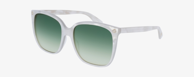 Gg0022s-004 White Sunglasses / Green Gradient Lenses - Gg0022s 004, transparent png #3202241