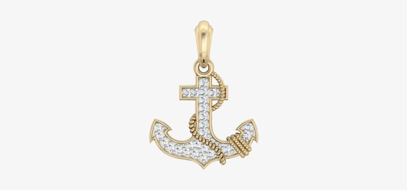 Anchor Charm In Gold - Charm Bracelet, transparent png #3202376