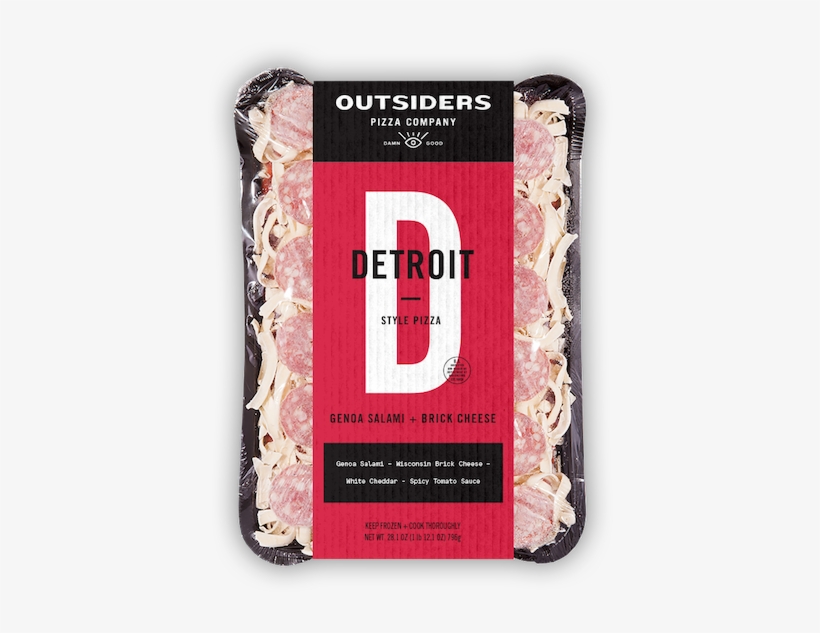 Detroit Style Genoa Salami And Brick Cheese Pizza - Outsiders Detroit Pizza Review, transparent png #3202425