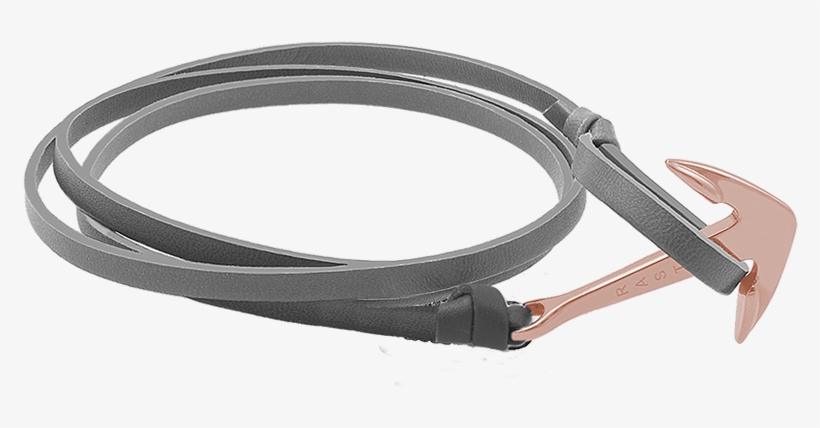 Rose Gold Anchor-grey - Belt, transparent png #3202468