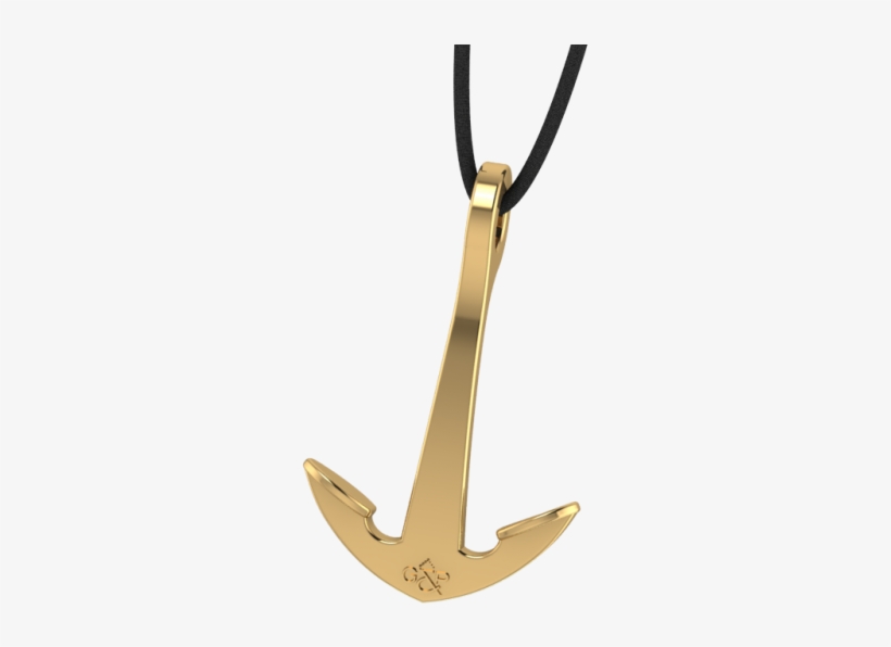 Gold Anchor Necklace - Silver, transparent png #3202566