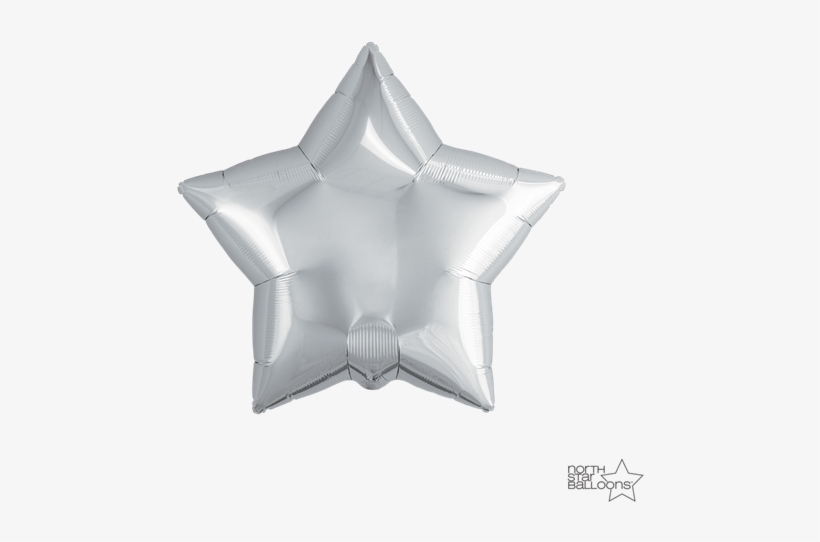 Picture Of Foil Balloon Silver Star 23cm - Silver Foil Star Balloon Png, transparent png #3202624