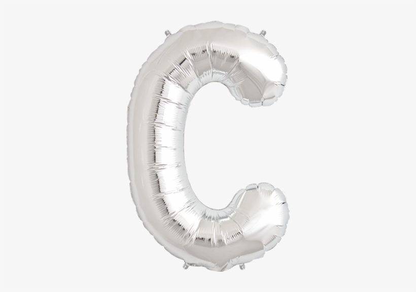 34" Silver Letter C Foil Balloon - Balloon Letter C Png, transparent png #3202651