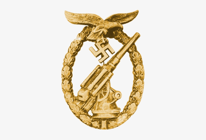 Flak Badge, Gold, transparent png #3202681