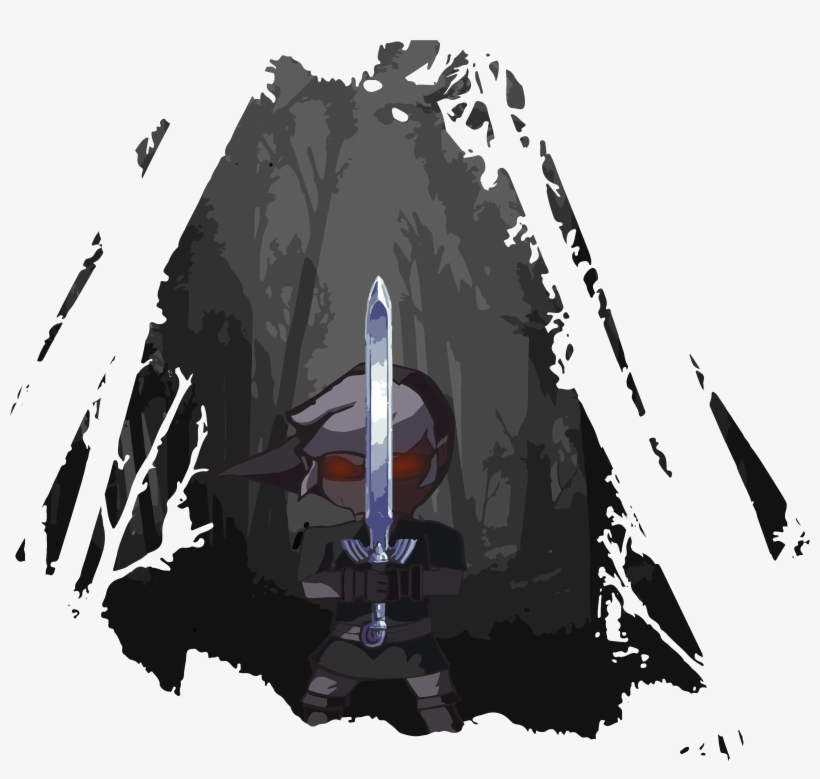 Dark Link In The Wind Waker Style - Illustration, transparent png #3202993