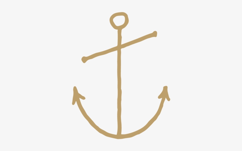 Anchor Gold Sm - Cross, transparent png #3203073