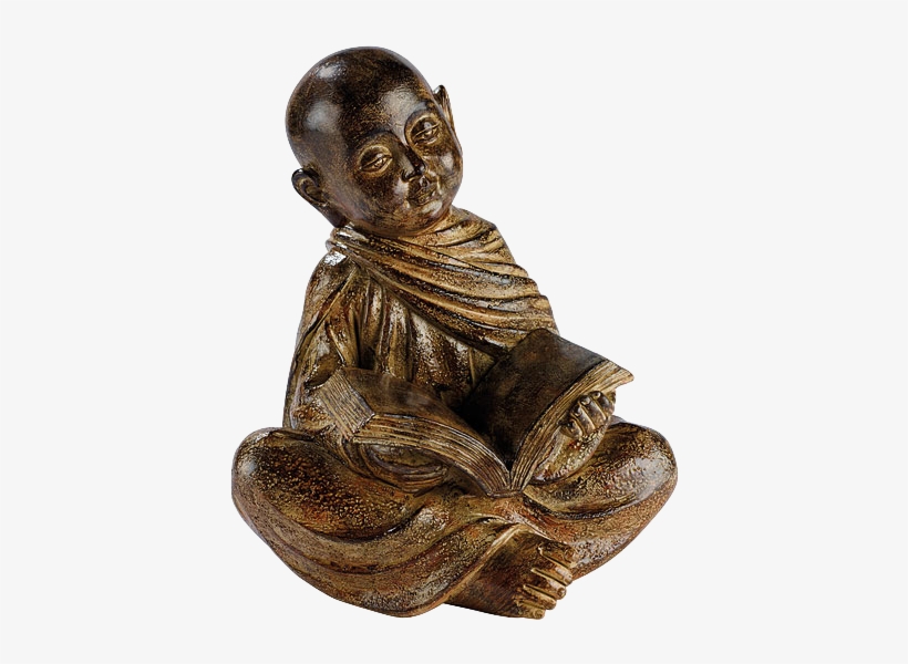 Reading Buddha Statue - Bronze, transparent png #3204334