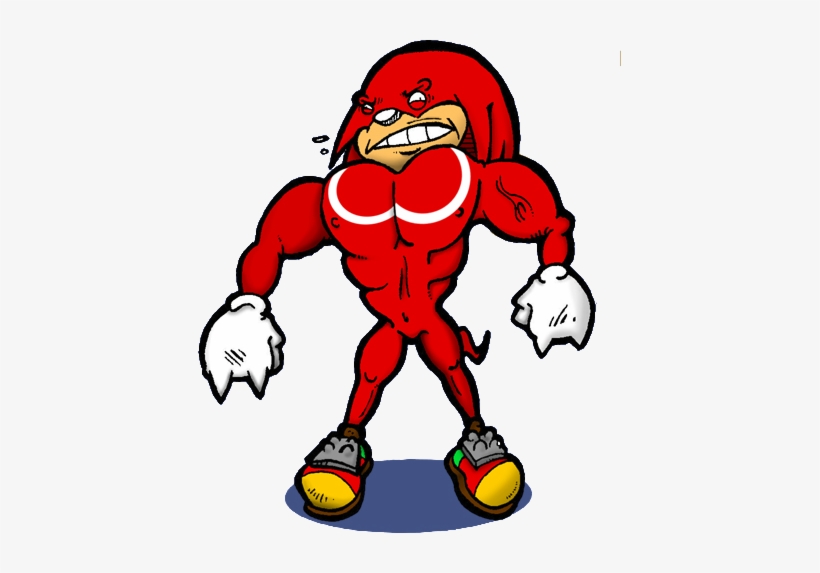 Manlyknuckles - Knuckles The Echidna Derp, transparent png #3204617