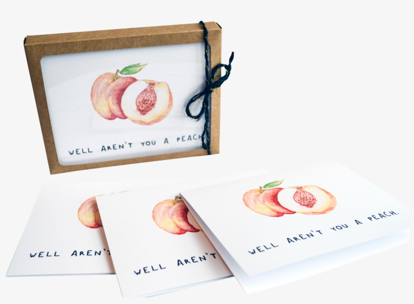 "you're A Peach" Notecard Set, transparent png #3204740