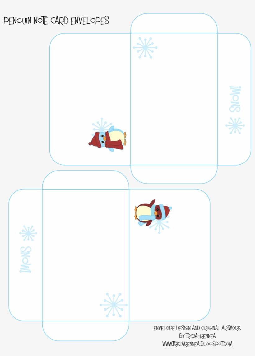 Penguin Mini Note Cards - Christmas Day, transparent png #3204815