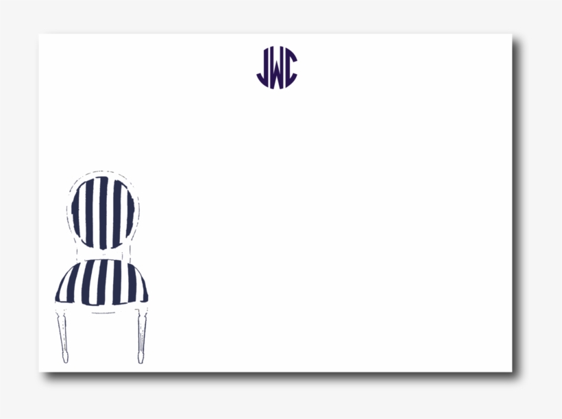 Personalized Notecards 3 Letter Mono / Navy Sophia - Paper, transparent png #3205327