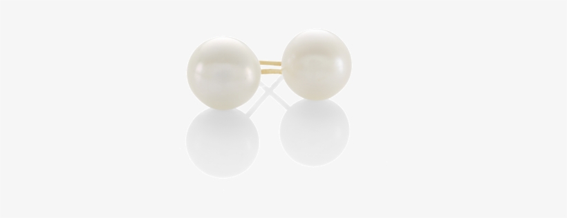 9ct 8mm Cultured Freshwater Pearl Earrings - Earring, transparent png #3205353