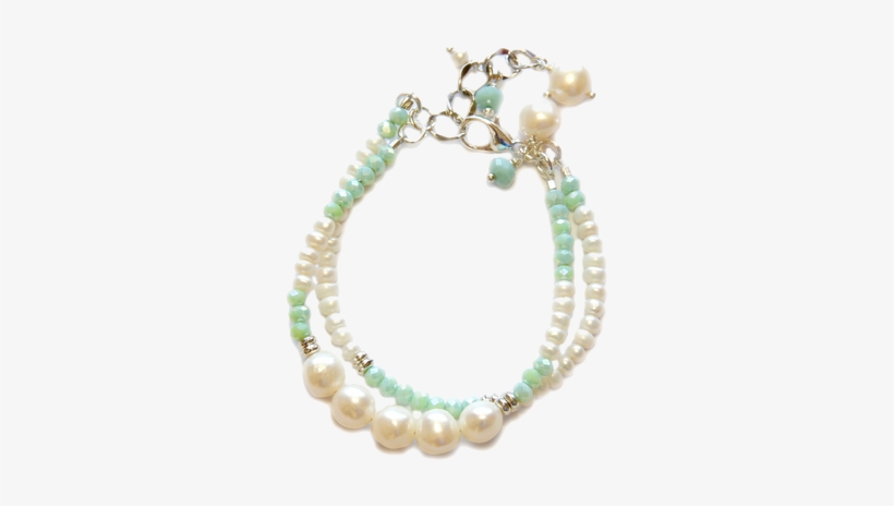 Two Strands Of Potato And Freshwater Pearls, Turquoise - Bracelet, transparent png #3205355