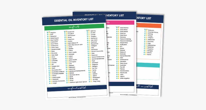 Keep Track Of All Your Essential Oils With This Free - Printables Young Living Essential Oil Inventory List, transparent png #3206443