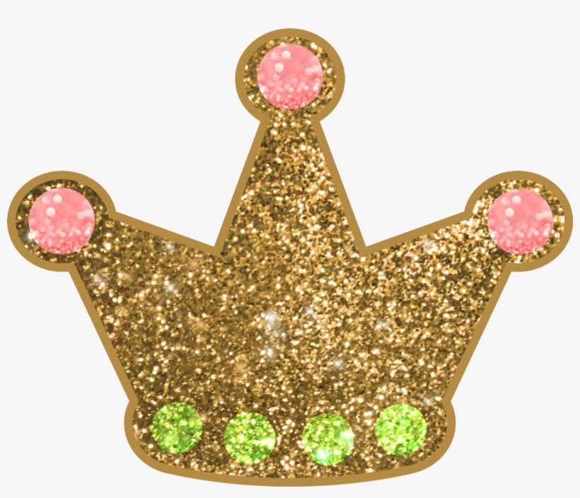 Crown Gold Glitter Glamour Sparkle Shiny Sticker Freeto - Gold, transparent png #3206512