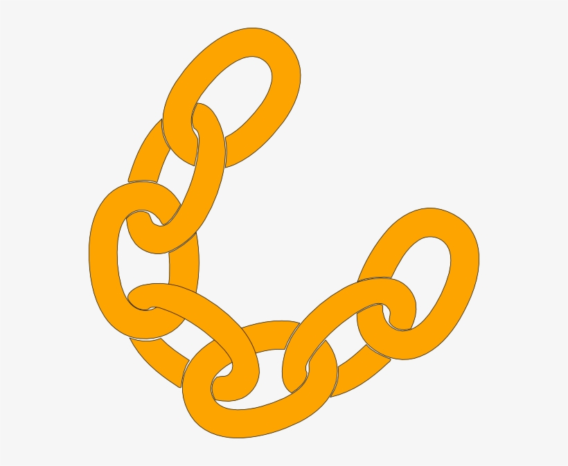 This Free Clipart Png Design Of Orange Chain Clipart - Clip Art Chain, transparent png #3206653