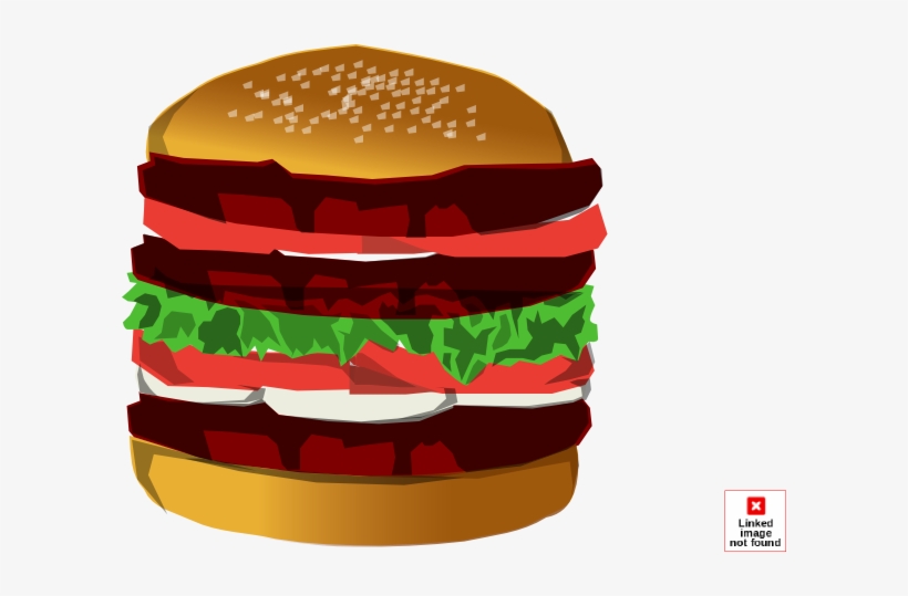 Triple Deck Clip Art - My Journal: 6x9 Blank Lined Journal - Burger Food, transparent png #3206687