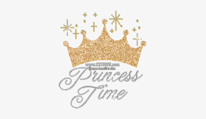 Princess Time Crown Custom Bling Iron Ons - Connected Pendant Necklace, transparent png #3206818