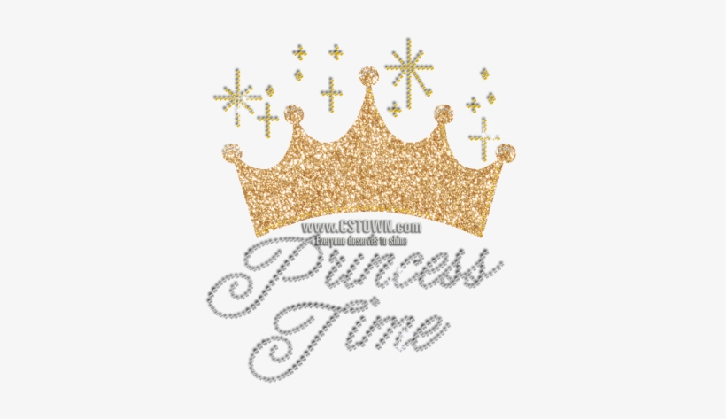 Princess Time Crown Custom Bling Iron Ons - Connected Pendant Necklace, transparent png #3206818