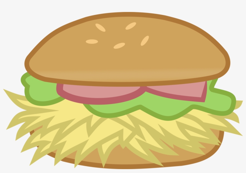 Veggie Burger Clipart Carton - Hay Burgers Mlp, transparent png #3206895