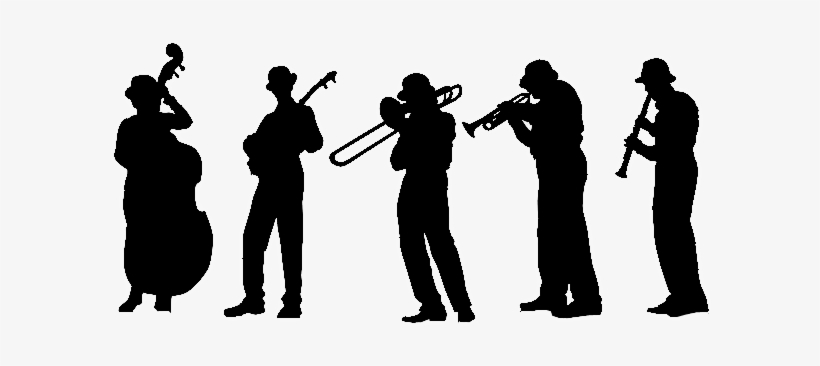 Jazz Band Silhouette Png Wwwpixsharkcom Images - Dixieland Music, transparent png #3207421