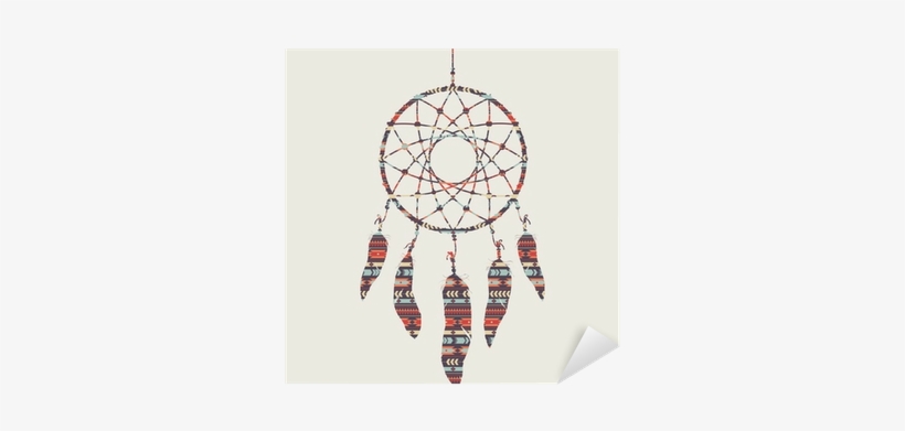 Vector Illustration Of Dream Catcher With Ethnic Pattern - Ebuy P13#/populaire Support De Téléphone Trendy Multifunction, transparent png #3207448