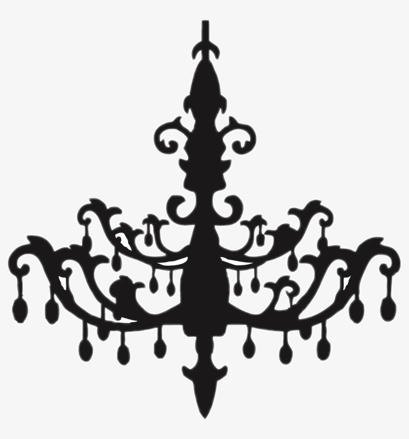 Chandelier Chanel Black Light Classy Freetoedit - Chandelier Silhouette Clip Art, transparent png #3207846