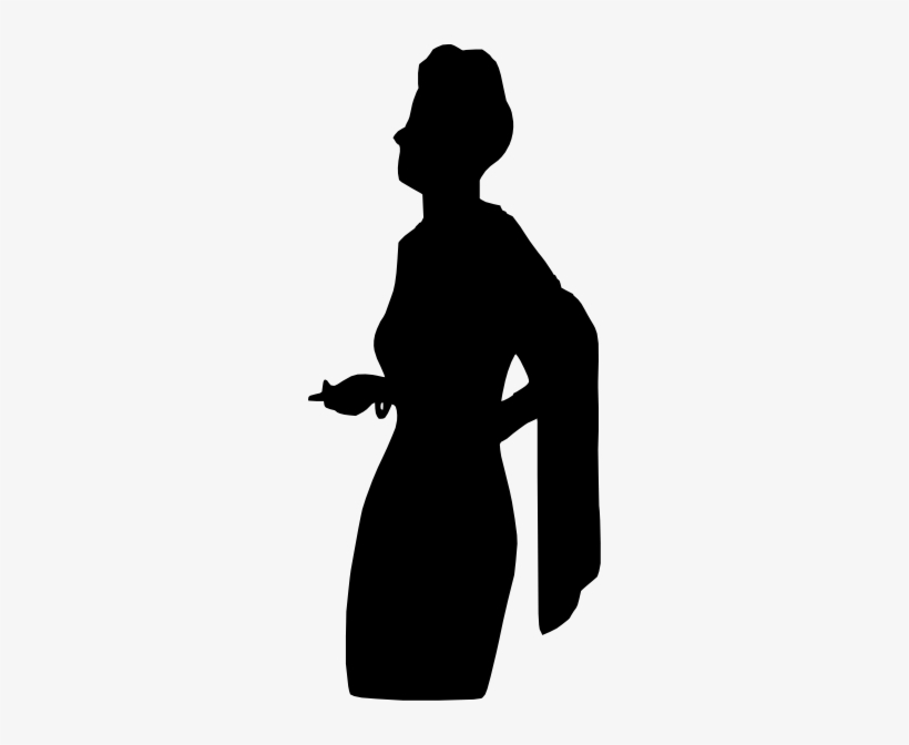 Source - Www - Clker - Com - Report - Muslim Woman - Woman In Saree Silhouette, transparent png #3208015