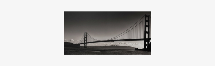 Sunset Silhouette Panoramic View Of The Golden Gate, transparent png #3208254