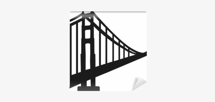 Silhouette Of Golden Gate Bridge Wall Mural • Pixers® - San Francisco Bridge Silhouette, transparent png #3208399