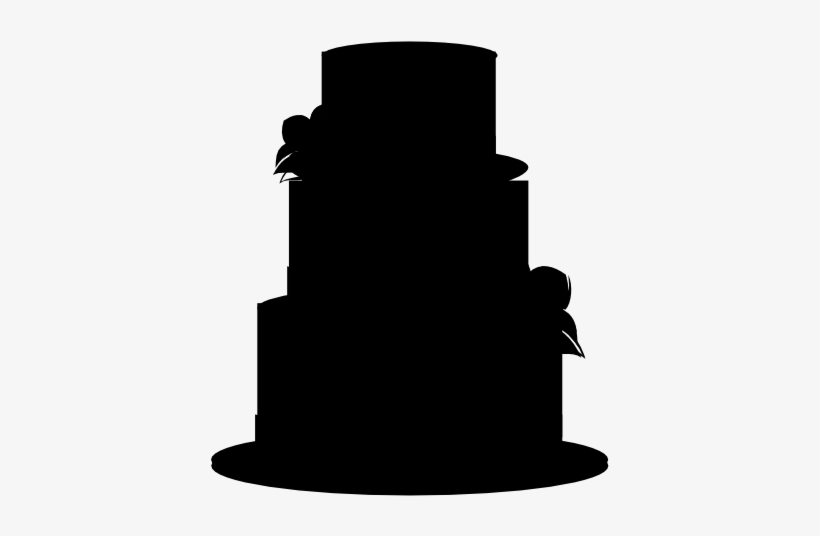 Cake Clipart Silhouette - Wedding Cake Silhouette Clip Art, transparent png #3208460